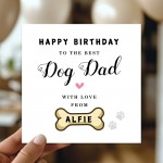 Personalised Card For Best Dog Dad Card With Envelope Birthday