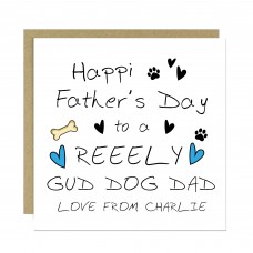 Personalised Funny Card For Fathers Day From The Dog Puppy