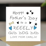 Personalised Funny Card For Fathers Day From The Dog Puppy
