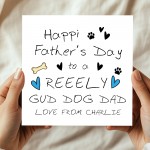 Personalised Funny Card For Fathers Day From The Dog Puppy