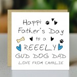 Personalised Funny Card For Fathers Day From The Dog Puppy