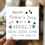Personalised Funny Card For Fathers Day From The Dog Puppy