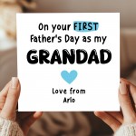 1st Fathers Day As My Grandad Card Personalised Card For Grandad