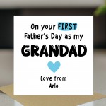 1st Fathers Day As My Grandad Card Personalised Card For Grandad