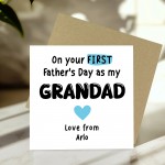 1st Fathers Day As My Grandad Card Personalised Card For Grandad