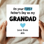 1st Fathers Day As My Grandad Card Personalised Card For Grandad