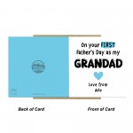 1st Fathers Day As My Grandad Card Personalised Card For Grandad