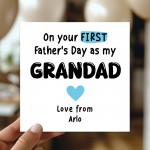 1st Fathers Day As My Grandad Card Personalised Card For Grandad