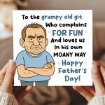 Fathers Day Grumpy Old Git Card For Dad Novelty Happy Fathers