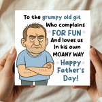 Fathers Day Grumpy Old Git Card For Dad Novelty Happy Fathers