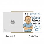 Fathers Day Grumpy Old Git Card For Dad Novelty Happy Fathers