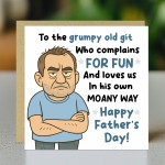 Fathers Day Grumpy Old Git Card For Dad Novelty Happy Fathers