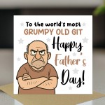 Happy Fathers Day Funny Novelty Card For Dad Grumpy Old Git Joke