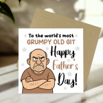 Happy Fathers Day Funny Novelty Card For Dad Grumpy Old Git Joke