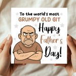 Happy Fathers Day Funny Novelty Card For Dad Grumpy Old Git Joke