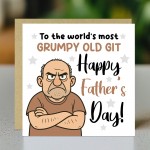 Happy Fathers Day Funny Novelty Card For Dad Grumpy Old Git Joke