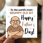 Happy Fathers Day Funny Novelty Card For Dad Grumpy Old Git Joke