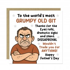 Novelty Father's Day Card For Dad Grumpy Old Git Funny Card