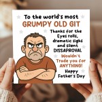 Novelty Father's Day Card For Dad Grumpy Old Git Funny Card