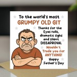 Novelty Father's Day Card For Dad Grumpy Old Git Funny Card