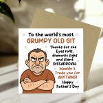 Novelty Father's Day Card For Dad Grumpy Old Git Funny Card