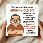 Novelty Father's Day Card For Dad Grumpy Old Git Funny Card