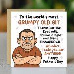 Novelty Father's Day Card For Dad Grumpy Old Git Funny Card