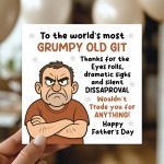 Novelty Father's Day Card For Dad Grumpy Old Git Funny Card