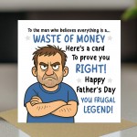 Fathers Day Card For Dad Novelty Joke Happy Father's Day Card