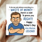 Fathers Day Card For Dad Novelty Joke Happy Father's Day Card