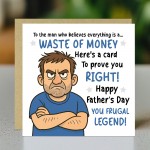 Fathers Day Card For Dad Novelty Joke Happy Father's Day Card
