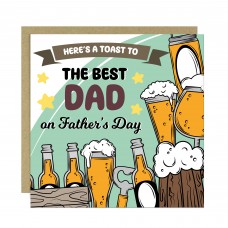 Fathers Day Best Dad Card From Daughter Son Novelty Beer Father