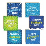 Fathers Day Multipack of 6 Greetings Cards 145 x 145mm For Dad