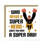 Superhero Dad Card Multipack of 6 For Birthday Fathers Day Cards