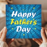 Fathers Day Card for Dad Star Burst Design 145x145mm Dad Card