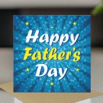 Fathers Day Card for Dad Star Burst Design 145x145mm Dad Card