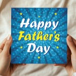 Fathers Day Card for Dad Star Burst Design 145x145mm Dad Card