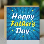 Fathers Day Card for Dad Star Burst Design 145x145mm Dad Card