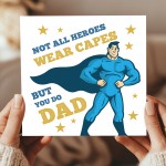 Superhero Dad Card From Daughter Son Novelty Dad Card