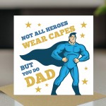 Superhero Dad Card From Daughter Son Novelty Dad Card
