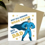 Superhero Dad Card From Daughter Son Novelty Dad Card