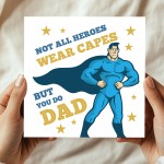 Superhero Dad Card From Daughter Son Novelty Dad Card