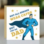 Superhero Dad Card From Daughter Son Novelty Dad Card