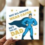 Superhero Dad Card From Daughter Son Novelty Dad Card