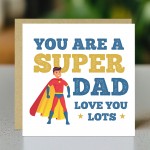 Super Dad Card From Daughter Son For Fathers Day Birthday Daddy