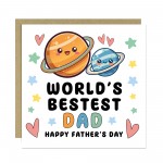 Fathers Day Card For Dad Worlds Best Dad Card From Daughter Son 
