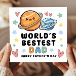 Fathers Day Card For Dad Worlds Best Dad Card From Daughter Son 