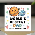 Fathers Day Card For Dad Worlds Best Dad Card From Daughter Son 