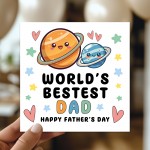 Fathers Day Card For Dad Worlds Best Dad Card From Daughter Son 