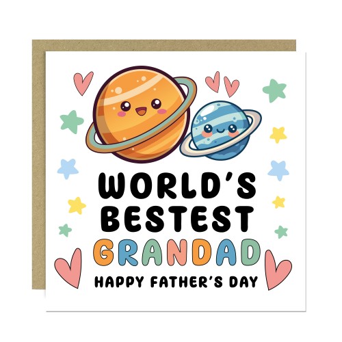 Fathers Day Card For Grandad Worlds Best Grandad Card